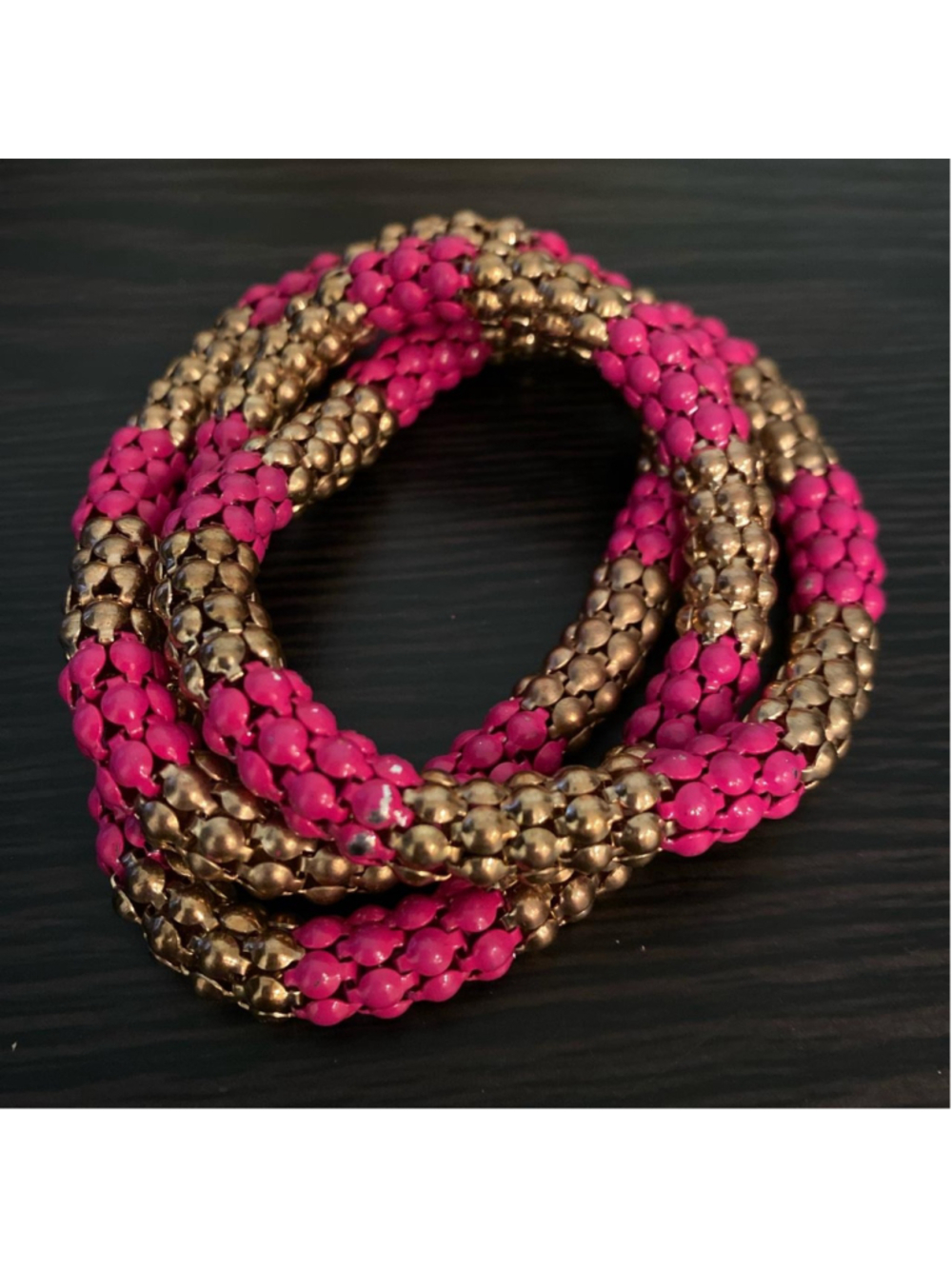 Pink and gold fashion bracelet 💞💛